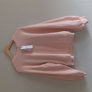 UGG BROOK BALLOON SLEEVE CREWNECK sweatshirt - blush pink medium